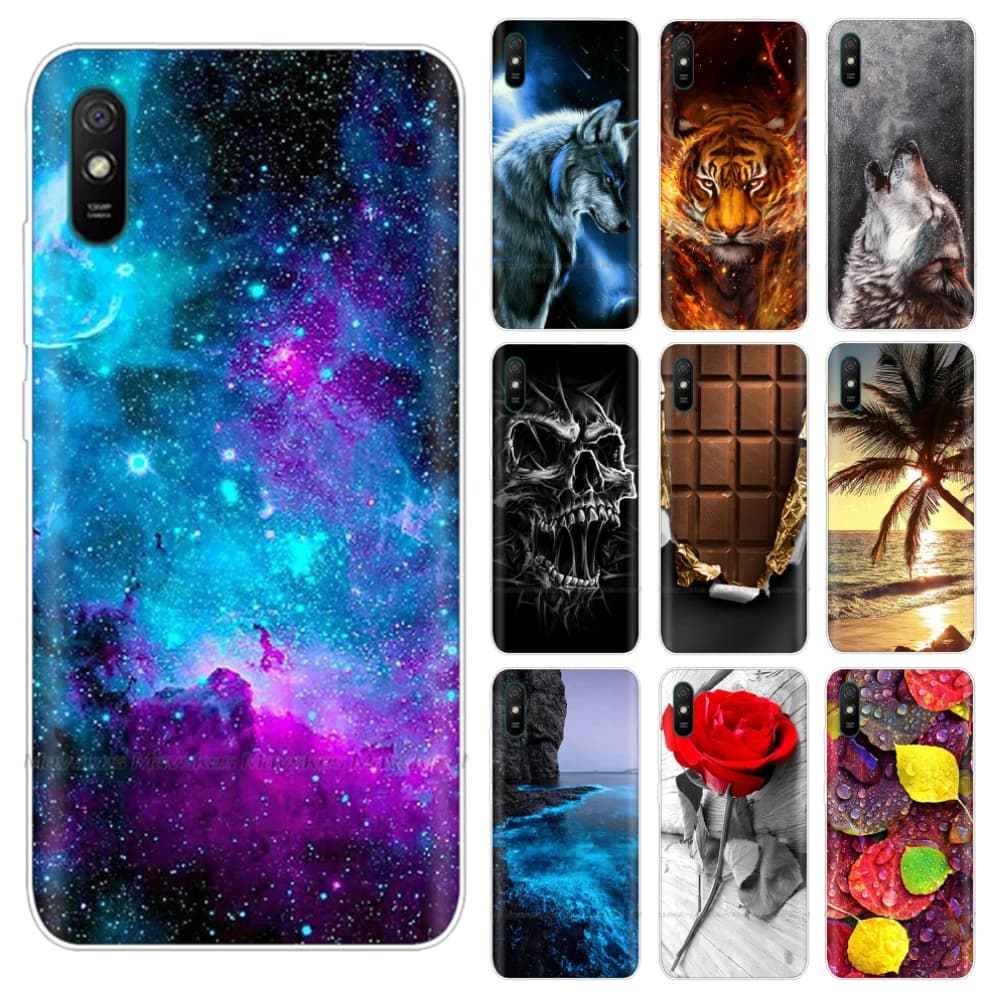 for Xiaomi Redmi 9A Case Cover Soft Silicone Cartoon TPU Back Cover for Xiaomi Redmi 9A Redmi9A 9 A Protective Phone Case Bags
