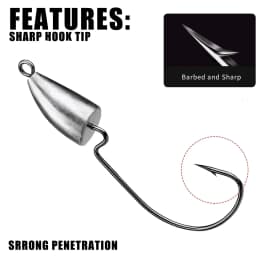 Jighead Fishhooks 10Pcs/lot 5g 7g 10g Worm Fishing Hook Soft Lure Jig Head Hooks Artificial Bait Fishing Tackle Pike Fish.