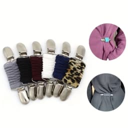 Elastic Clothes Clip Brooch Pins Sweater Shawl Cape Pins For Women Girls Clothing