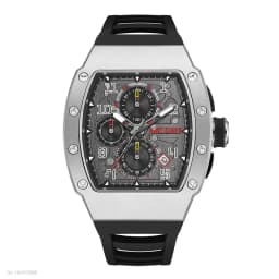 MEGIR 316 Stainless Steel Quartz Watch for Men Fashion Waterproof Luminous Chronograph Wristwatch with Auto Date Silicone Strap