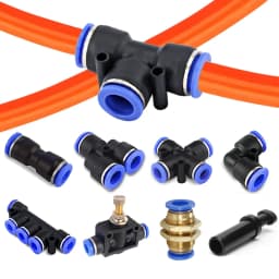 5PCS Pneumatic Fitting Pipe Air Connector Tube Quick Release Fitting Push In Hose Plastic 4/6/8/10/12mm Air Hose Connectors