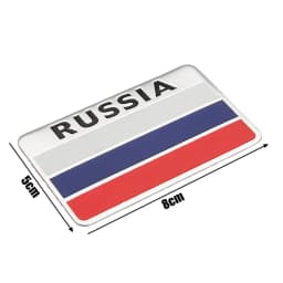 Russia Flag Car Sticker Decal Emblem 3D Aluminum Alloy Stickers Car-Styling Auto Accessories