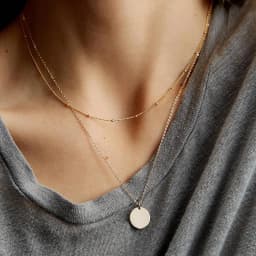 Boho Fashion New Vintage Simple Round Sequin Pendant Gold-plate Necklaces For Women 2020 Multilevel Necklace Jewelry Gift