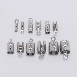 50pcs 1-5mm Stainless Steel Cord Crimp Beads End Caps Fastener Bracelet Necklace Leather Connectors For Jewelry Making Supplies