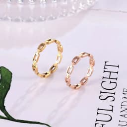 Chain Ring Stainless Steel Rings For Men Women's Rings Geometry Ring Finger Gold Silver Color Ring Set Women Jewelry Gift