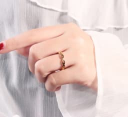 Chain Ring Stainless Steel Rings For Men Women's Rings Geometry Ring Finger Gold Silver Color Ring Set Women Jewelry Gift