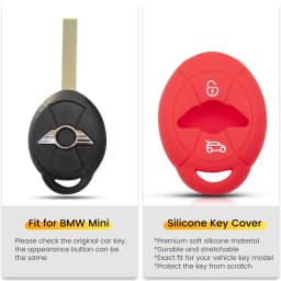 KEYYOU Silicone Key Skin Case Shell Fob Cover Set For BMW Mini Cooper S R50 R53 Two 2 Button Remote Repair Protect Car Styling