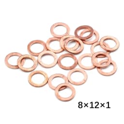 20/50PCS Copper Washer Set Flat Ring Gasket Sump Plug Oil Seal O-ring Kit M5-M24 10*14*1MM Washers Boat Motorcycle Accessories