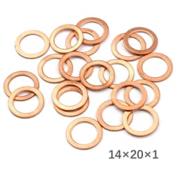 20/50PCS Copper Washer Set Flat Ring Gasket Sump Plug Oil Seal O-ring Kit M5-M24 10*14*1MM Washers Boat Motorcycle Accessories