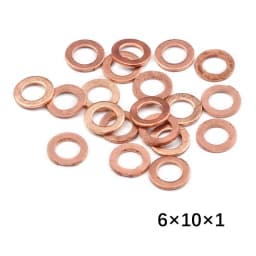 20/50PCS Copper Washer Set Flat Ring Gasket Sump Plug Oil Seal O-ring Kit M5-M24 10*14*1MM Washers Boat Motorcycle Accessories