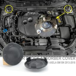 Pair Car Shock Absorber Protection Cover Trim Waterproof Dustproof Cap For Mazda 3 Axela CX-5 KE Suspension Front Strut Covers