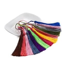 30pcs/lot 70mm Hanging Rope Silk Tassel Fringe Key Chain Pendant For DIY Earrings Necklaces Jewelry Making Accessories Supplies