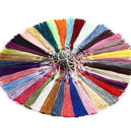 30pcs/lot 70mm Hanging Rope Silk Tassel Fringe Key Chain Pendant For DIY Earrings Necklaces Jewelry Making Accessories Supplies