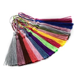 30pcs/lot 70mm Hanging Rope Silk Tassel Fringe Key Chain Pendant For DIY Earrings Necklaces Jewelry Making Accessories Supplies