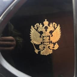 New Coat of Arms of Russia Nickel Metal Car Sticker Window Laptop Phone Decal Russian Federation Eagle Emblem 3D Car Styling