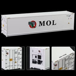 HO Scale 40ft Hi-Cube Reefer 1:87 40' Refrigerator Container Freight Cars Cargo Box C8722
