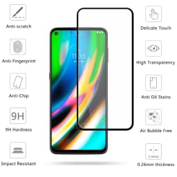 4-in-1 For Motoroal Moto G9 Plus Glass For Moto G9 Plus Tempered Glass Full Glue HD Screen Protector For Moto G9 Plus Lens Glass
