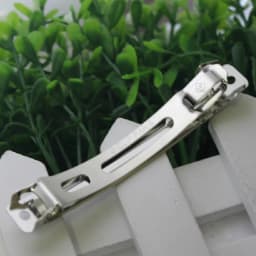 50pcs French Flat Barrette Style Spring Hair Clips Automatic Clip Blank Width Setting Bow Hairpin For Jewelry Making