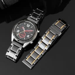 20mm 22mm luxury ceramic and stainless steel black gold strap for Samsung s2 3 4 Huawei GT watch strap bracelet wristband belt