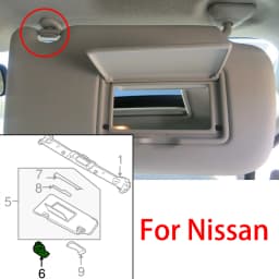 2X Sun Visor Clips Holder Bracket For Nissan Juke F15 Tiida C12 X-trail T31 T30 Infiniti FX35 FX45 G35 Pathfinder R51 Frontier
