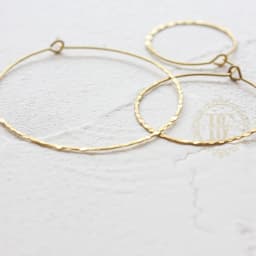 DIY Supply-20 Pieces Solid Raw Brass Hammered Cut Earring Finding - Earring Hook - Earring Hoop (4534C)