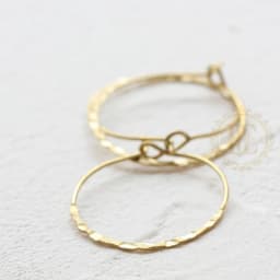 DIY Supply-20 Pieces Solid Raw Brass Hammered Cut Earring Finding - Earring Hook - Earring Hoop (4534C)