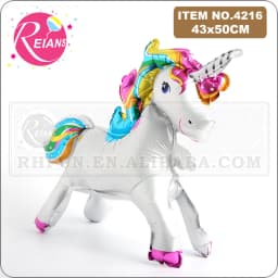 Unique Stand steadily Unicorn Birthday Party Decorations Supplies Wedding Engagement Children's Day Foil Unicorn Balloons globos