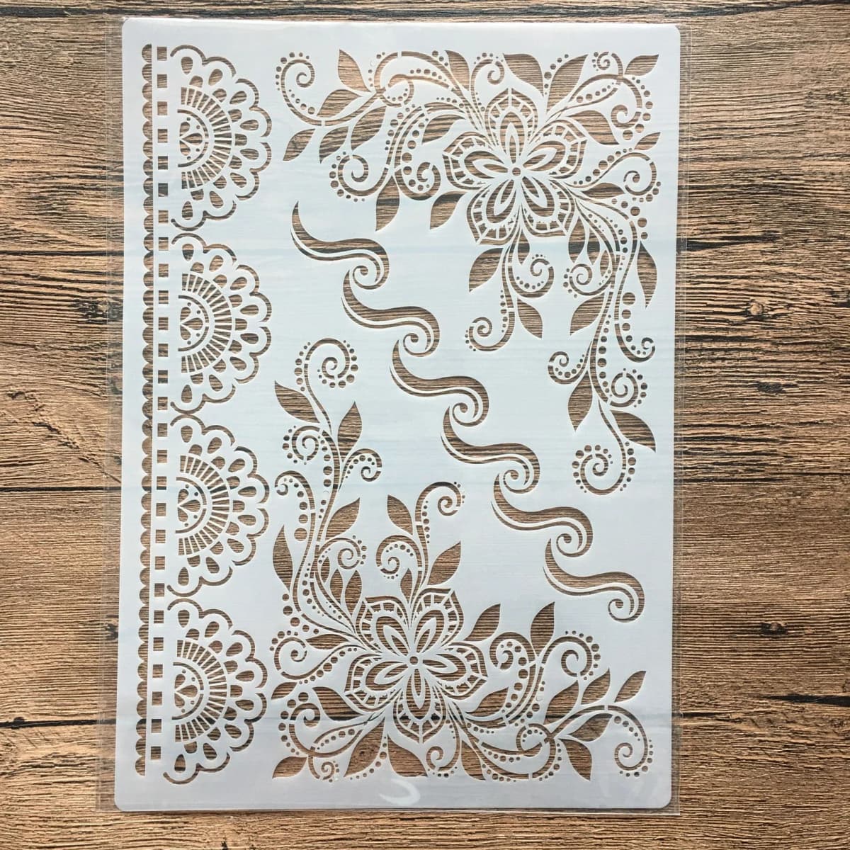 A4 29 * 21cm Mandala DIY Stencils Wall Painting Scrapbook Coloring Embossing Album Decorative Paper Card Template cake