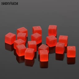 Shinygem 50pcs 4mm 8mm Cat Eye Cube Bead Mix Random Colors Gradient Fluorescence Tiny Natural Stone Beads For Diy Jewelry Making
