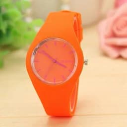 Geneva Women's Watches Fashion Pink Candy Jelly Watches Women Sport Watches Silicone Band Quartz Wristwatches Ladies Watches