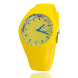 Geneva Women's Watches Fashion Pink Candy Jelly Watches Women Sport Watches Silicone Band Quartz Wristwatches Ladies Watches