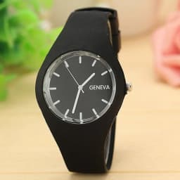 Geneva Women's Watches Fashion Pink Candy Jelly Watches Women Sport Watches Silicone Band Quartz Wristwatches Ladies Watches