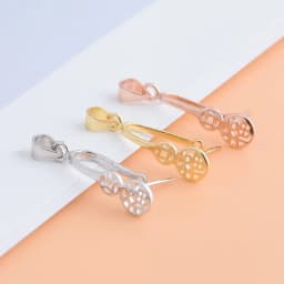 S925 sterling silver DIY accessories, safety buckle buckle amber beeswax jade pendant clasp head clip