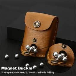 GUGULUZA Leather Slingshot Bag Ammo Pouch Slingshot Steel Balls Waist Bag Storage Bag Case for Outdoor Catapult Steel Ball Games