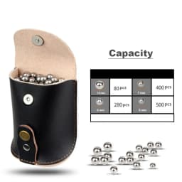 GUGULUZA Leather Slingshot Bag Ammo Pouch Slingshot Steel Balls Waist Bag Storage Bag Case for Outdoor Catapult Steel Ball Games