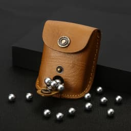 GUGULUZA Leather Slingshot Bag Ammo Pouch Slingshot Steel Balls Waist Bag Storage Bag Case for Outdoor Catapult Steel Ball Games