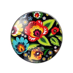 Colorful Black Folk Art Flowers Floral 10pcs mixed 12mm/18mm/20mm/25mm Round photo glass cabochon demo flat back Making findings