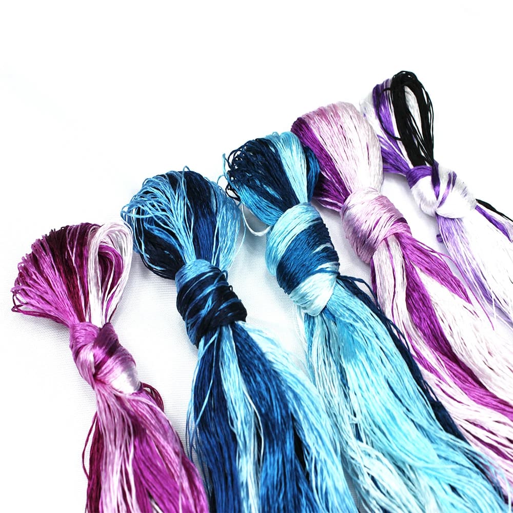 8 Pieces Embroidery Thread Customizable Thread-Silk Embroidery Spiraea Silk Line Hand-Embroidered Threads