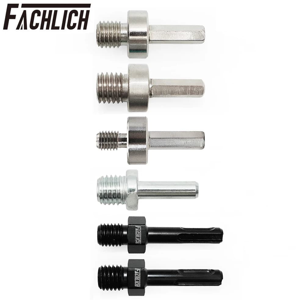 FACHLICH 1pc Adapter Different Connection Converter M14 5/8"-11 M10 Thread to Hex/Round/SDS Shank For Angle Grinder Drill Bits
