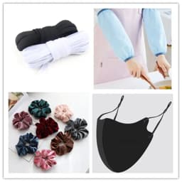 100Yards Soft Elastic Band Flat Color Spandex Hanging Ear Rope Clothing Home Textile Sewing Supplies DIY Handmade Accessories6mm