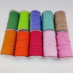 100Yards Soft Elastic Band Flat Color Spandex Hanging Ear Rope Clothing Home Textile Sewing Supplies DIY Handmade Accessories6mm
