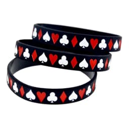 Fashion Poker Style Hip-hop Accessories Silicone Bracelet Color Bracelet For Man And Women Jewelry Hot Sale