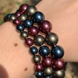 Fine Dark Purple Blue Natural Shell Round Shape Loose Spacer Beads For Jewelry Making DIY Bracelet Necklace 6 8 10 12mm 15''