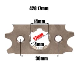 428 Chain 14T 17mm 20mm Front Engine Sprocket For 50cc to 125cc Dirt Bike ATV Go Kart Quad Pitbike Buggy Motorcycle