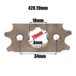 428 Chain 14T 17mm 20mm Front Engine Sprocket For 50cc to 125cc Dirt Bike ATV Go Kart Quad Pitbike Buggy Motorcycle