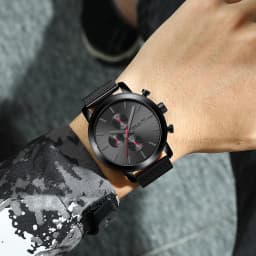 Men Watches CRRJU Top Brand Fashion multifunction Stainless Steel Mesh business Waterproof Wrist Watches Relogio Masculino