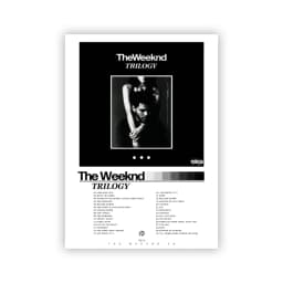 TRILOGY The Weeknd Album Poster Music Art Prints The Weeknd Fan's Gift Black & White Wall Art Picture Canvas Painting Home Decor