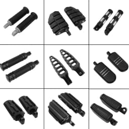 1 Pair Footpeg Motorcycle Passenger Rear Foot Peg Footrest For Harley Sportster Iron Touring Custom Dyna Fat Bob Softail Fat Boy