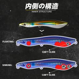 D1 AutoWalker Pencil Popper Decoy Fishing Lure Wobblers 80mm 115mm Sinking Floating Artificial Hard Bait 2021 Pecsa Tackle