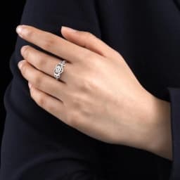 YILUOCD S925 Silver Love Heart Celtic Knot Ring for Women Hollow Out Geometric Ring Wedding Party Gifts Fine Jewelry